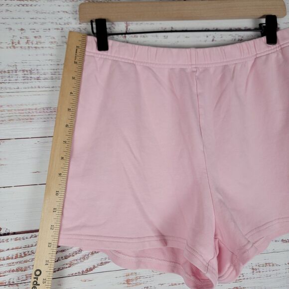Fabletics Size XL French Terry Sweat Shorts Pink Athletic Club Workout Lounging - Picture 2 of 10